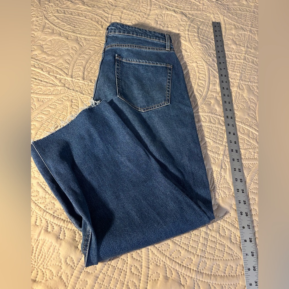 Wild Fable Blue High Rise Straight Ankle Denim
